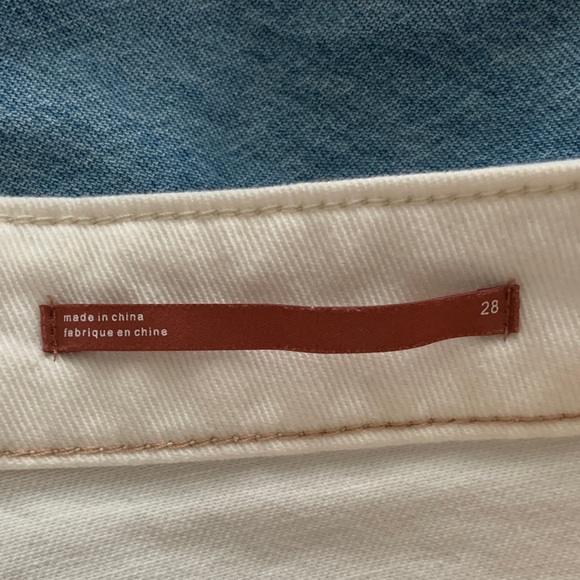 Pilcro Women's Joey High Rise Wide Leg White Jeans - Picture 8 of 9